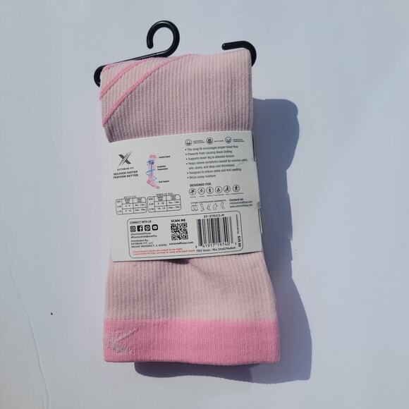 Extreme Fit Compression Socks Pink Think Pink Ribbon Small Medium Breast Cancer - Picture 4 of 4